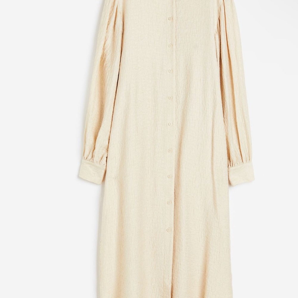H&M Cream Button-Up Dress